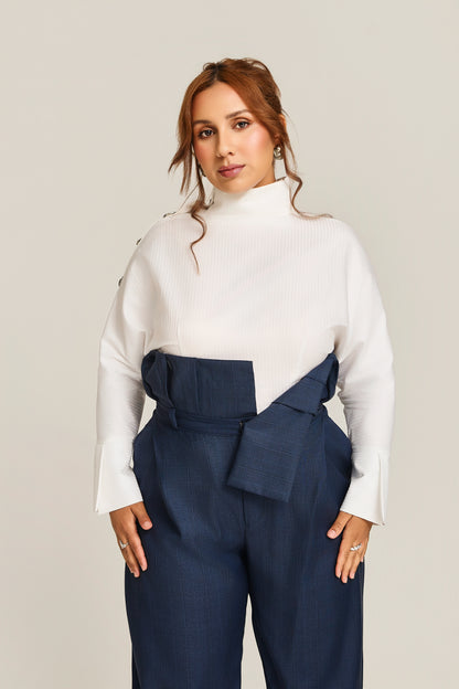 The Naomi High Waisted Unbuttoned Trouser