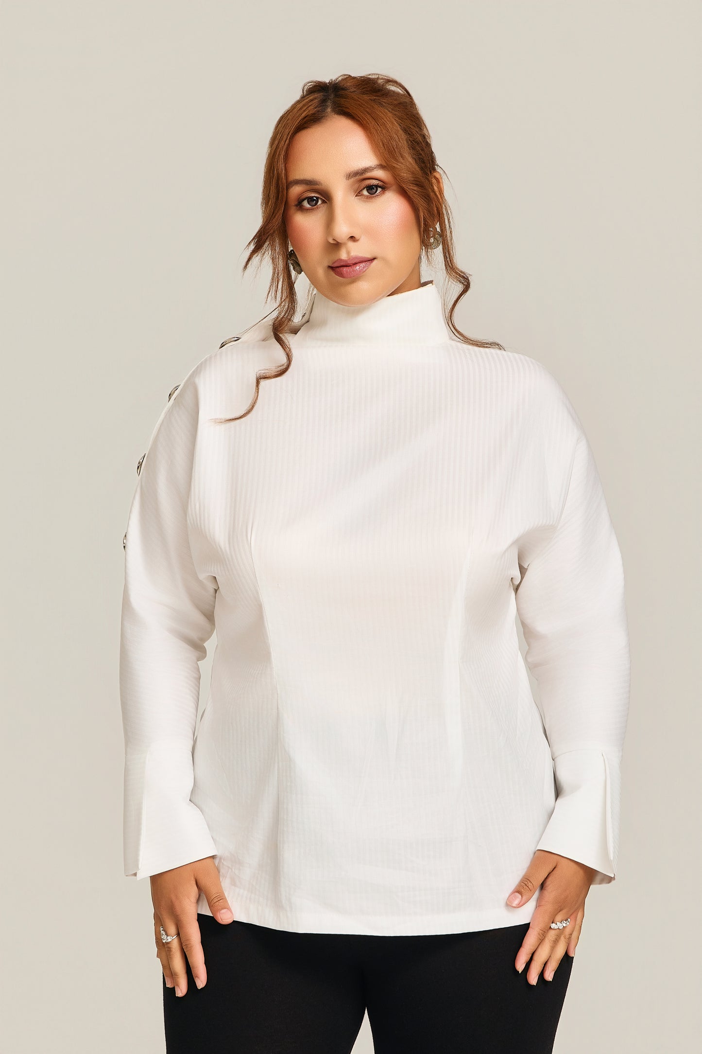 The Livia Button-Detail Top