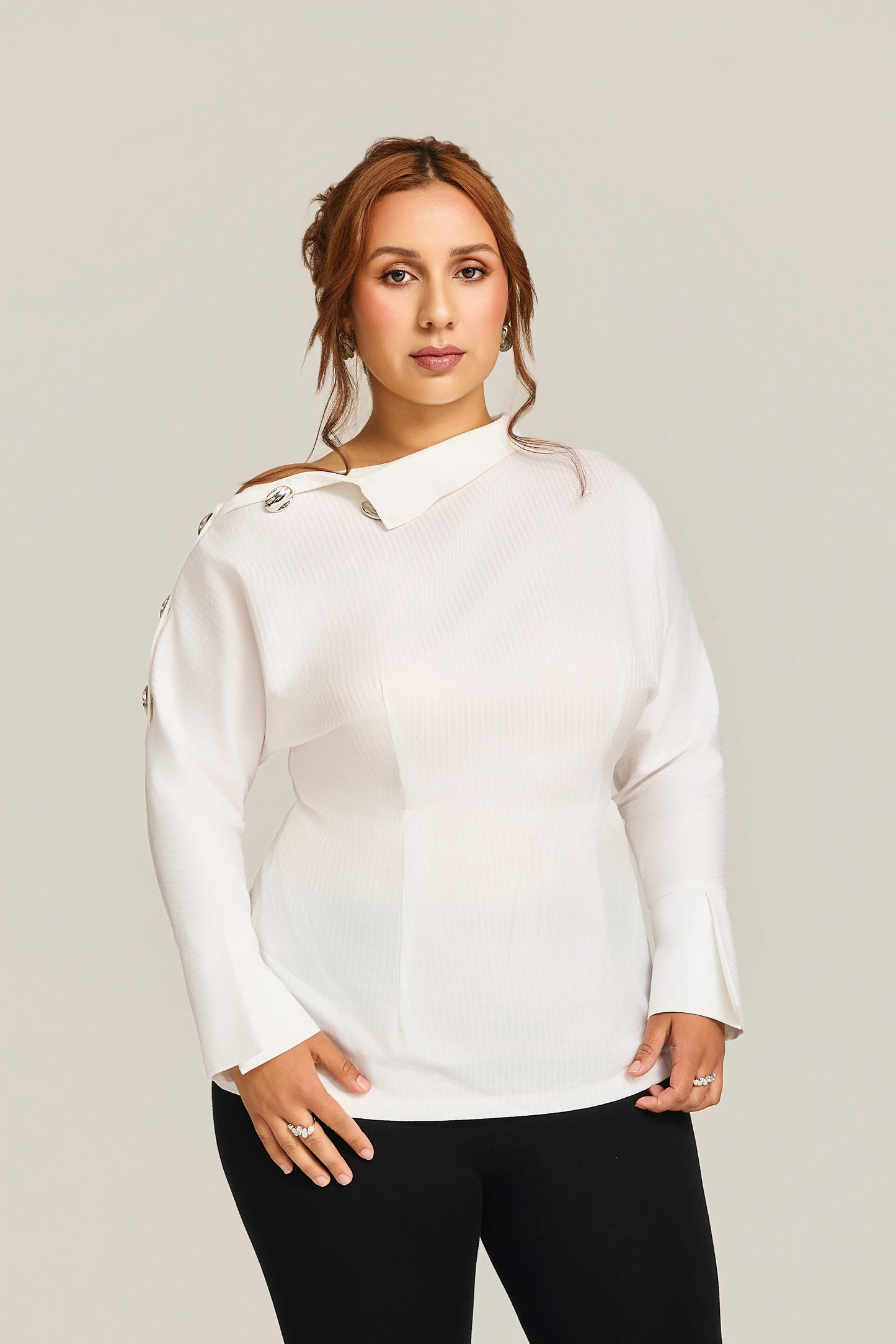 The Livia Button-Detail Top